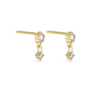 Nouvelles boucles d'oreilles de luxe pour femmes, plaquées or, serties de diamants, personnalisables, de haute qualité, pour les commandes en gros - Product Image 3