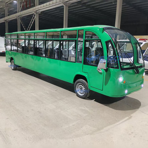 The Popular Four-<b>wheel</b> Green Electric Folding Seat Bus Is a High-quality Sightseeing Bus Suitable for Classic Street Tours - Product Image 1