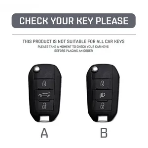Housse de porte-clés de voiture en Silicone, pour Peugeot 208 308 408 508 2008 3008 4008 5008, pour citroën C3 <span class=keywords><strong>C4</strong></span> <span class=keywords><strong>CACTUS</strong></span> C6 C8, <span class=keywords><strong>accessoires</strong></span> - Product Image 2