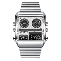 Montre numérique LED pour homme Lige Foxbox FB0011, montres de sport pour homme, Relogio Masculino, Relojes, acier inoxydable, étanche, montres-bracelets