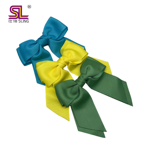 Ultimo <span class=keywords><strong>best</strong></span>-seller nuovo design raso fiocco fermaglio lunga coda fiocco clip per ragazze - Product Image 5