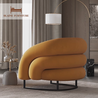Canapé simple de luxe moderne et léger en tissu de velours Chaise de salon Fashion Simple Personalized Relax Sofa Chair Accent Chair