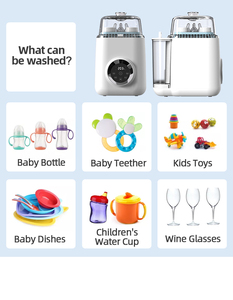 Máy rửa bình sữa tự động đa chức năng, tự làm sạch, điều khiển cảm ứng - Product Image 4