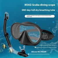 Équipement de plongée sous-marine professionnel unisexe en silicone pliable plein tuba sec lunettes de plongée
