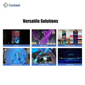 P0.9 p1.2 p1.5 p1.8 P2 p2.5 P3 P4 canbest kỹ thuật số linh hoạt cong mềm LED hiển thị màn hình cột xi lanh vòng tròn video tường - Product Image 6