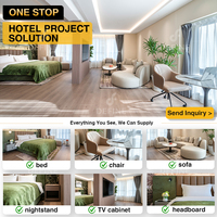 Ensemble de meubles de chambre d'hôtel 5 étoiles de luxe, meubles de chambre d'hôtel modernes personnalisés pour les projets d'hôtels commerciaux