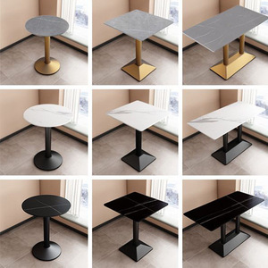 Simple Modern Wood Furniture Metal <b>Leg</b> Wooden Marble Top Small Round square <b>Table</b> Kitchen bar Restaurant <b>Tables</b> for Coffee Shop - Product Image 5