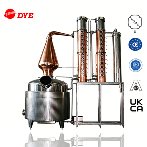 Usine <span class=keywords><strong>de</strong></span> distillation d'alcool <span class=keywords><strong>de</strong></span> qualité commerciale 1000L, double matériau Cuivre+Acier Inoxydable, automatisée par PLC pour la distillation <span class=keywords><strong>de</strong></span> vodka et <span class=keywords><strong>de</strong></span> brandy - Product Image 1