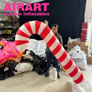 Tongkat permen tiup harga grosir liburan Natal halaman dekorasi menggantung manis tiup untuk iklan - Product Image 3