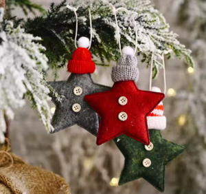 Nuevo adorno colgante de estrella de cinco puntas promocional decoración del hogar adornos navideños - Product Image 4