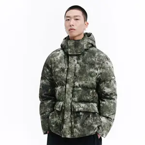 Custom oversize Luxury Camouflage Outdoor uomo inverno caldo piumino corto antivento giacche addensate cappotti sportivi per uomo