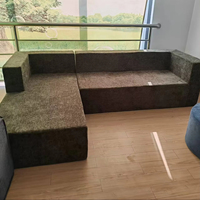 Sofá de Espuma Comprimida al Vacío, Moderno y Práctico, Sofá Seccional de Tela con Forma Rectangular, Juego de Sofás para Sala de Estar y Dormitorio