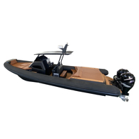Nouveau design chinois, bateau semi-rigide (RIB) de luxe de 12 m (40 pieds) ou 11,5 m (38 pieds) avec cabine de bain, coque en aluminium rigide Orca