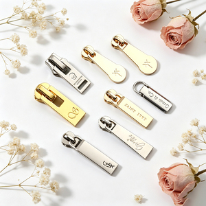Custom Logo Zinc Alloy Zipper <b>Puller</b> Embossed Metal Zipper Pull Tab for Garment Handbag Hardware - Product Image 3