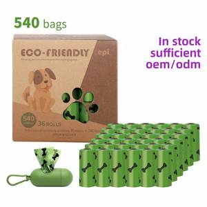 Sacs à déjections canines jetables 100 % biodégradables en PBAT+PLA, extra épais, de luxe, portables, pour distributeur de sacs à déjections, vente en gros personnalisée - Product Image 2