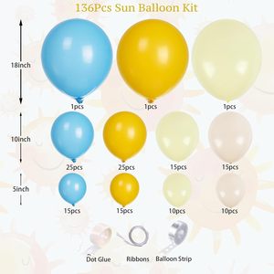 Décoration Gonflable 'Voici le Soleil' pour Baby Shower et Premier Tour du Soleil, Kit de Fête de 1er <span class=keywords><strong>Anniversaire</strong></span>, Guirlande et Arche de Ballons - Product Image 2