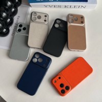 Étui de téléphone haut de gamme en cuir avec grande fenêtre, compatible avec Apple 17 Pro Max, étui de téléphone tendance pour iPhone 16 Pro, simple, antichoc pour 15, 14, 13
