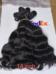 Commercio all'ingrosso di alta qualità onda cambogiana 100% riccia extension capelli crudi Burmese ricci fasci per tornare a scuola - Product Image 4