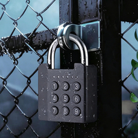 Serrure de porte intelligente portable à empreinte digitale, étanche, biométrique, sans clé, antivol, avec code numérique et Bluetooth pour armoire
