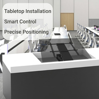 Support de télévision de plafond pour salle de conférence d'hôtel, support de télévision de plafond électrique inclinable et orientable à télécommande pour usage domestique