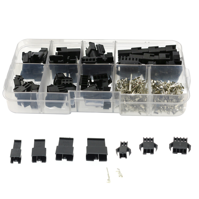 200pcs 2.54mm Terminal Cable Plug Pitch2345 Pin Male/Female Plug Housing and Male/Female Pin Header Crimp Terminals Connector