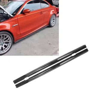 Minigonne laterali stile R in fibra di carbonio per Bmw serie 1 E82 Spoiler paraurti posteriore Lip 2011 + E82 minigonne laterali