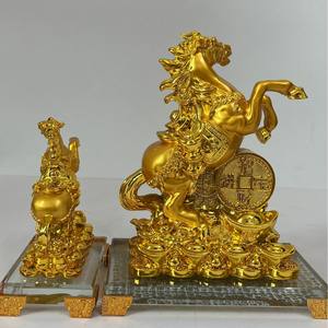 Ornamento ecologico del cavallo della resina per il tesoro della ricchezza della decorazione del cavallo abita per la celebrazione dell'inaugurazione della casa del gabinetto del soggiorno - Product Image 2