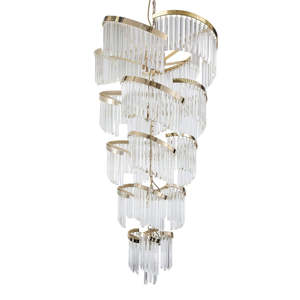 Estilo moderno, decoración interior, Vestíbulo de Hotel, Villa, salón de banquetes, escalera, candelabro de cristal personalizado - Product Image 3