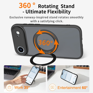 เคสโทรศัพท์มือถือแบบใสขุ่น ป้องกันกล้องเต็มรูปแบบ กันกระแทก แม่เหล็กในตัว สำหรับ iPhone 17 16 15 14 13 Pro Max - Product Image 3