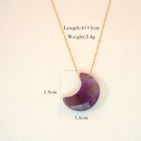 Collier Pendentif en Pierre Naturelle Facettée (Quartz Rose, Améthyste) en Acier Inoxydable – Bijou Simple Idéal pour Cadeau (Vente en Gros)