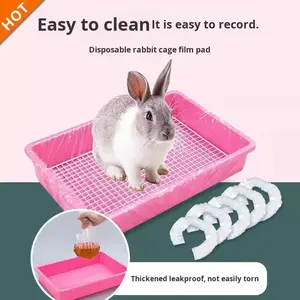 Écologique Jetable PE <span class=keywords><strong>Film</strong></span> Couverture En Plastique Tampon De Nettoyage Lapin et Cochon D'inde Merde Sac Fournitures pour Pet Toilette Urine Enlèvement - Product Image 2