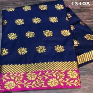 Harga jual grosir desain baru Banarasi sari sutra lembut untuk wanita untuk pesta meriah digunakan dari eksportir India