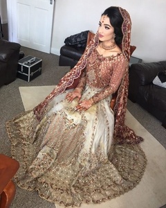 ATIYA LIBAS último diseño hermoso Color indio/paquistaní hasta el suelo Lehenga Choli vestido pesado Zardozi bordado para boda - Product Image 1