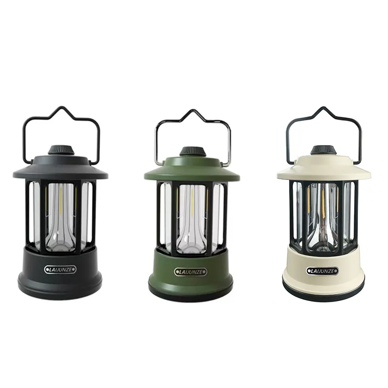 Outdoor COB Camping Lantern Retro Campsite Light Portable LED Emergency Lamp Atmosphere Light for Garden Yard Camping Lights
