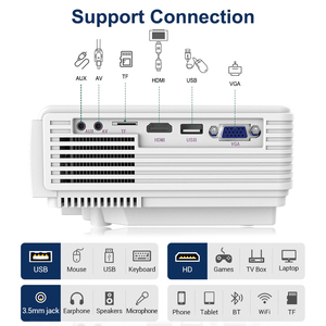 Máy Chiếu Di Động Thông Minh T5 4K Mới 2023 Phiên Bản Cơ Bản LCD LED 4K Video Full HD 1080P Máy Chiếu Rạp Hát Tại Nhà Máy Chiếu 4K - Product Image 4