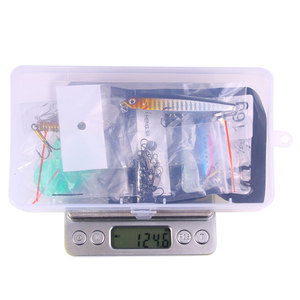 थोक बॉक्073 कॉम्बो 21 ps/बॉक्स मिश्रित हार्ड सॉफ्ट बॉट्स मेटल जिग स्पून मछली पकड़ने के लचर वजन स्नैप स्विवेल किट सेट - Product Image 5