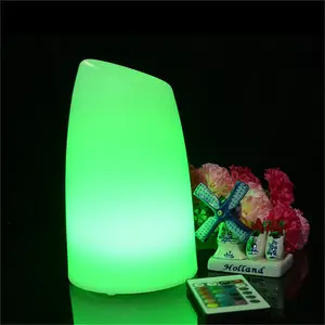 무선 충전식 LED 계란 모양 테이블 램프 16 색 변경 LED 테이블 빛 LED 장식 바 테이블 조명