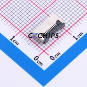 XW0520012-100R-001 FFC/FPC Connector SMD,P=0.5mm,Horizontal Mount Connector Flip Cover Type Bottom Contact 10P 0.5mm - Product Image 1