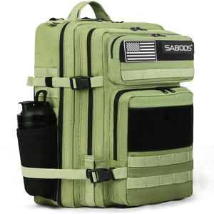 Sac à dos de randonnée Saboos 19 pouces, grande capacité, sac de sport d'extérieur avec bretelles réglables, unisexe, vert clair, couleur unie - Product Image 1