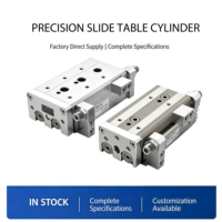   Cylindre de table coulissante pneumatique de précision série MXS, à double action, avec guide linéaire pour machines industrielles