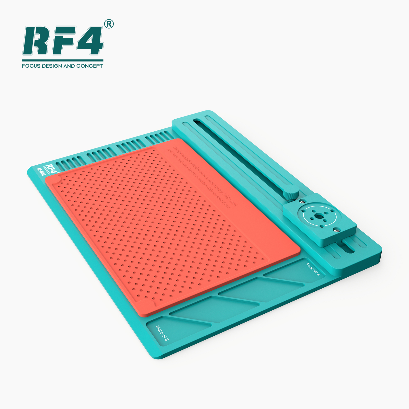 Alas Mikroskop RF4 RF MO3, Alas Perbaikan PCB Ponsel Multifungsi Tahan Panas 33*25CM