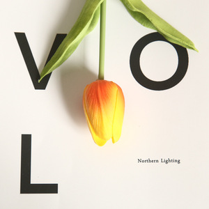 M628 fleurs de tulipes artificielles bon marché, <span class=keywords><strong>tulipe</strong></span> pu au toucher réel pour décoration de fête de mariage, maison hôtel - Product Image 6