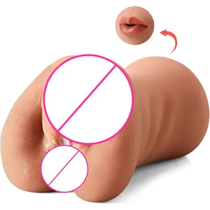 Neonislands 3 em 1 Bolso realista Buceta Anal Prazer Masturbação Bolso 3D-Bicos Sexo Vagina Adulto Masculino Masturbador Boneca