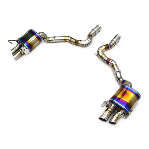 Échappement arrière en titane FactoryTitanium pour Bentley Continental GT V12 6.0T 2018-2024, titane léger, valve Catback - Product Image 1