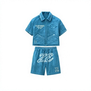 Conjunto de Camiseta y Pantalones Cortos de Verano para Hombre ZAINI, Personalizado, 240 GSM, 100% Poliéster Tejido, Blanco y Rojo, Estilo Urbano Holgado, Transpirable, Cuello Redondo - Product Image 1