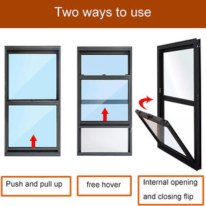 Convient à la fenêtre coulissante du <span class=keywords><strong>garage</strong></span> de la grange avec fenêtres coulissantes en verre trempé Restaurant Fenêtre coulissante verticale en alliage d'aluminium - Product Image 4