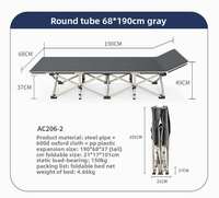 Lit de camp pliant portable et léger pour adulte, idéal pour le camping et la randonnée, durable et moderne, pour chambre à coucher - Vente en gros