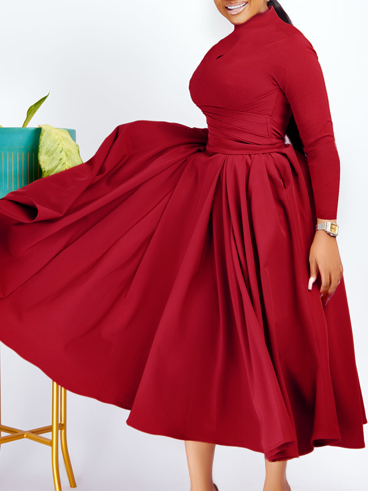 midi mother of the groom dresses for fall A-Line Midi Chiffon Elegant Mother of Bride Dresses COCOMELODY CM0265, Purple Dusk