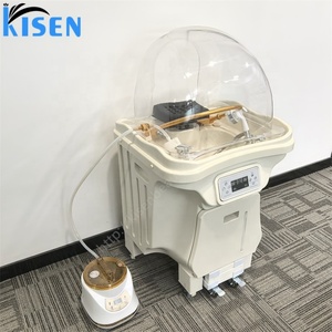 อ่างสระผม Kisen รุ่นใหม่ แบบปรับระดับความสูงได้ พร้อมถังเก็บน้ำ 60 ลิตร และ 30 ลิตร ดีไซน์ไร้ท่อ สำหรับสปาผม ดีไซน์หรูหราสไตล์ญี่ปุ่น พร้อมล้อเลื่อน - Product Image 6