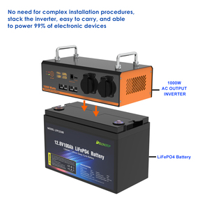 Batterie Externe 1000W 12V 100AH, Station d'Énergie Portable, Stockage d'Énergie Domestique, Batterie de Secours d'Urgence Extérieure UP1000, Batteries Externes et Alimentation - Product Image 4